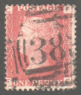 Great Britain Scott 33 Used Plate 95 - FC - Click Image to Close